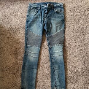 H&M Men's Distressed Blue Skinny Jeans